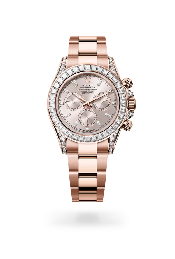 Rolex cosmograph-daytona everose gold and diamonds, m126595tbr-0001 - CD Peacock