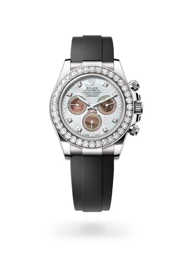 rolex cosmograph-daytona white gold and diamonds, m126589rbr-0001 - CD Peacock