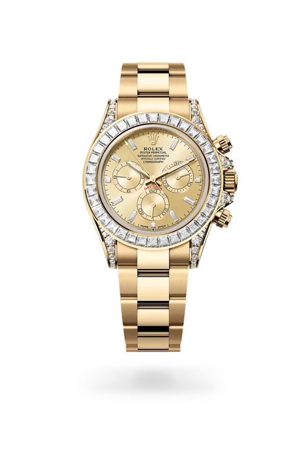 rolex cosmograph-daytona yellow gold and diamonds, -m126598tbr-0001 - CD Peacock