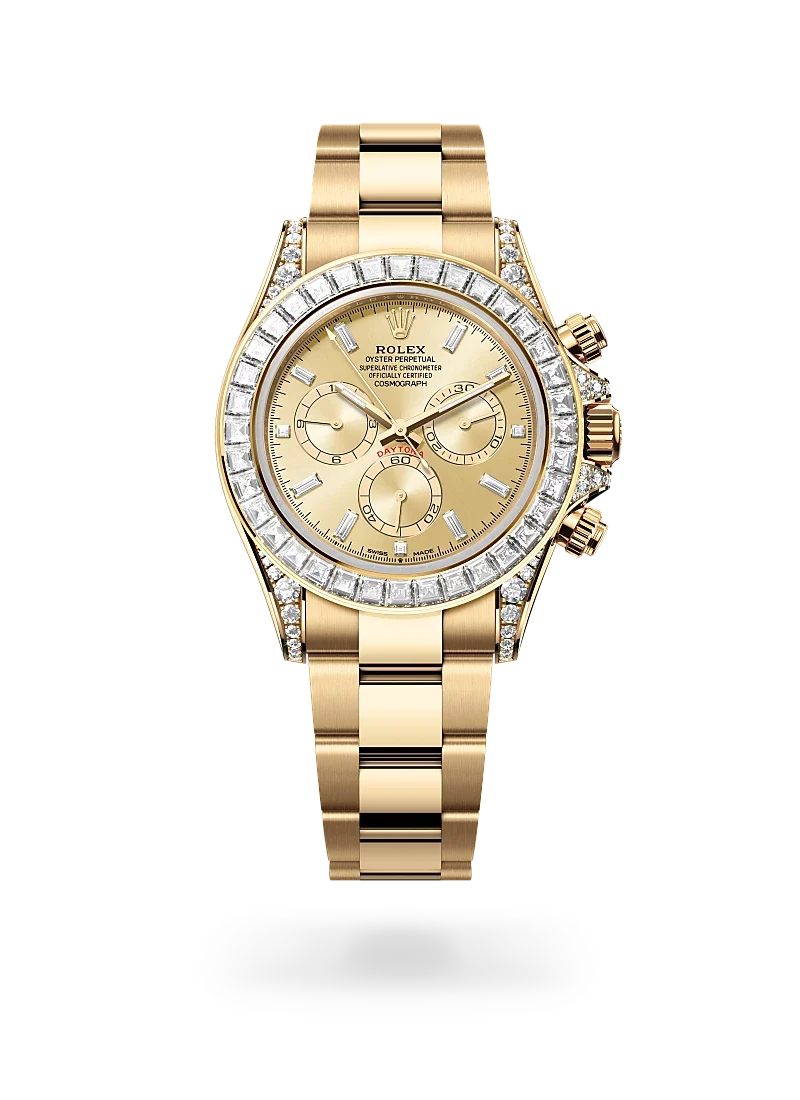 rolex cosmograph-daytona yellow gold and diamonds, -m126598tbr-0001 - CD Peacock