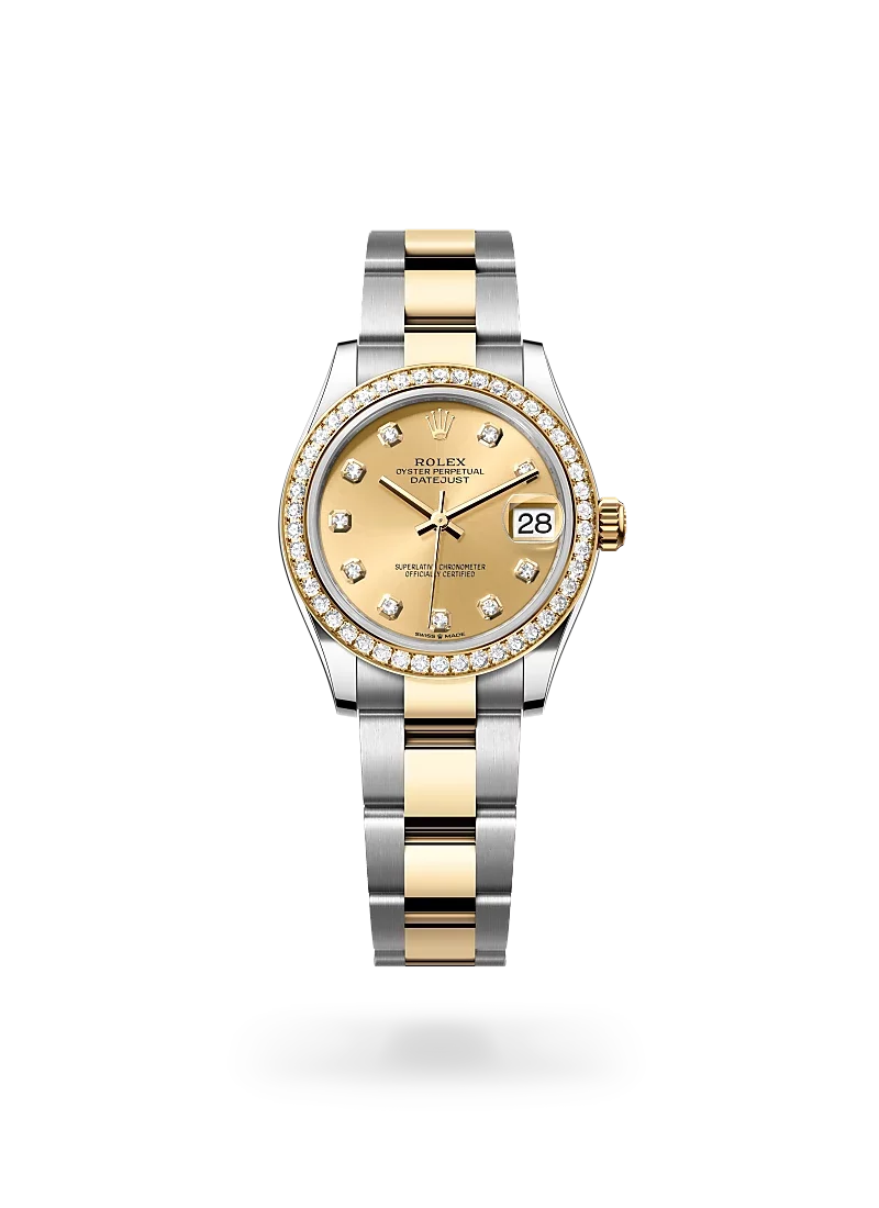 Rolex datejust 31 in oystersteel yellow gold and diamonds, -m278383rbr-0025 - CD Peacock