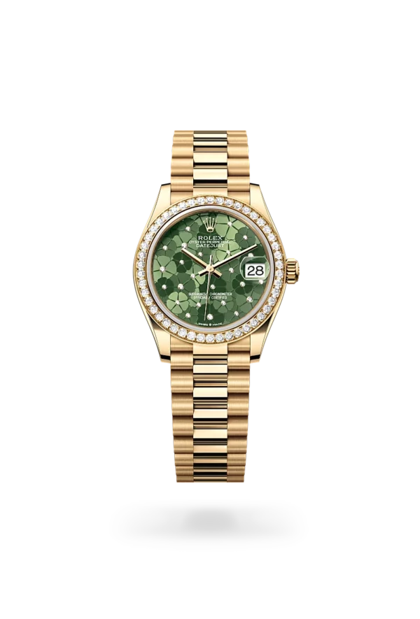 Rolex datejust 31 in yellow gold and diamonds, -m278288rbr-0038 - CD Peacock