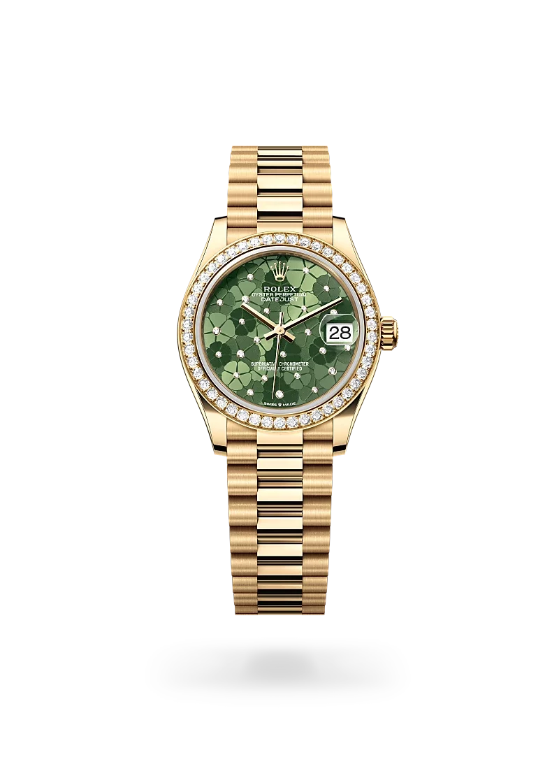 Rolex datejust 31 in yellow gold and diamonds, -m278288rbr-0038 - CD Peacock