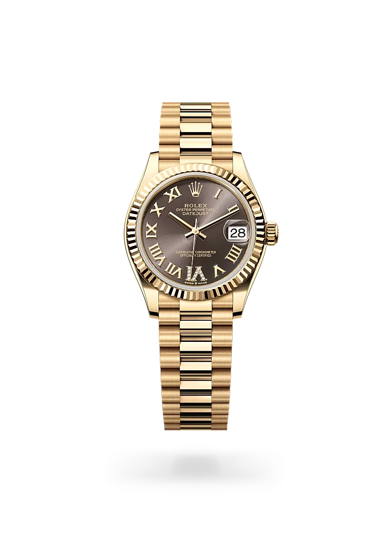 rolex datejust 31 in yellow gold, -m278278-0032 - CD Peacock