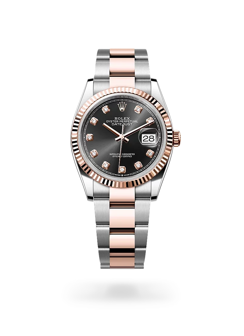 rolex datejust 36 in oystersteel and everose gold, -m126231-0020 - CD Peacock