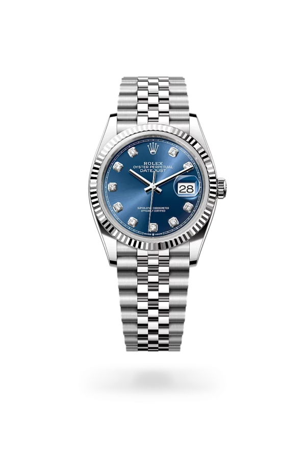 Rolex datejust 36 in oystersteel and white gold, m126234-0037 - CD Peacock