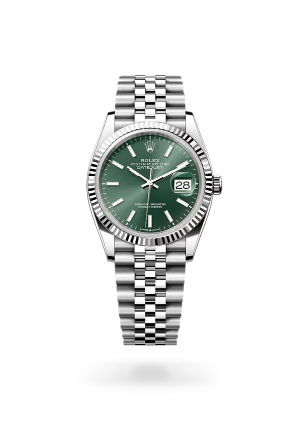 rolex datejust 36 in oystersteel and white gold, -m126234-0051 - CD Peacock