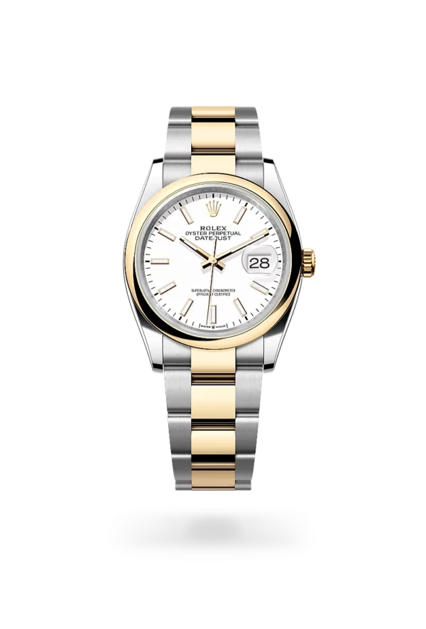 Rolex datejust 36 in oyster steel and yellow gold, m126203-0020 - CD Peacock