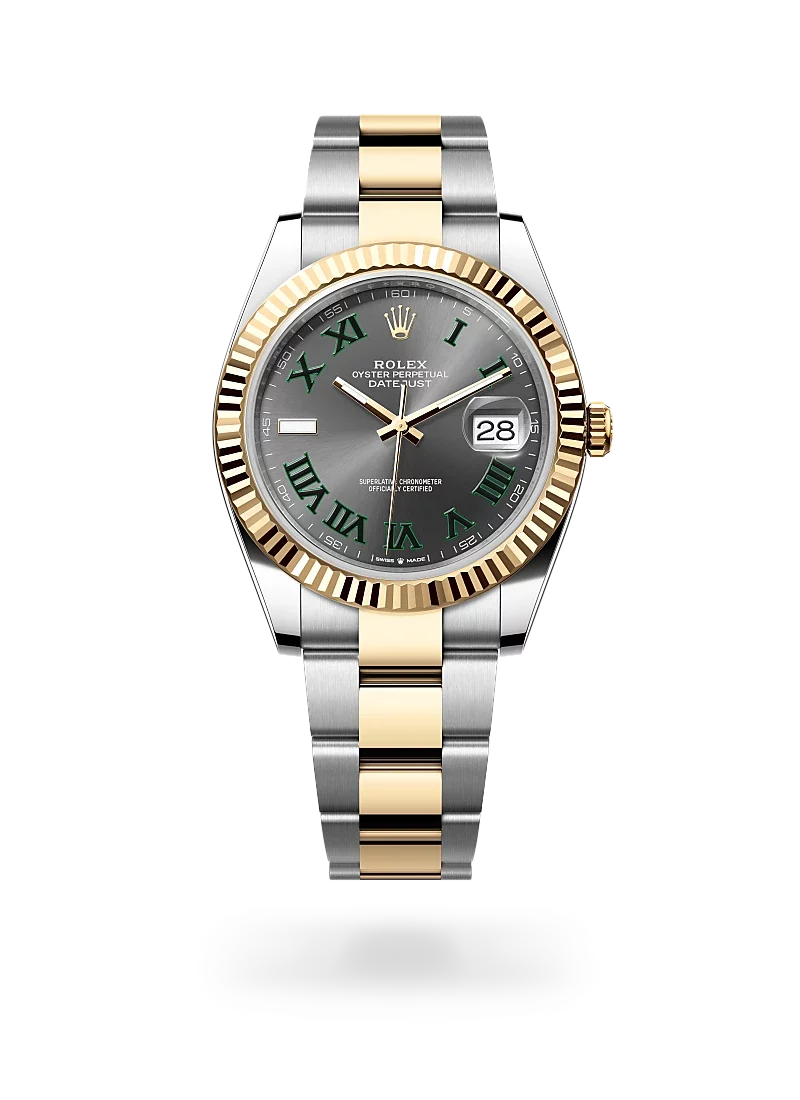 rolex datejust 41 in oysterste and yellow-gold, -m126333-0019 - CD Peacock