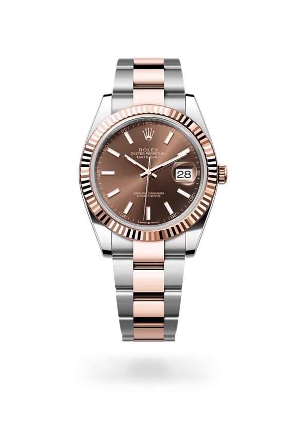 rolex datejust 41 in oystersteel and everose gold, -m126331-0001 - CD Peacock