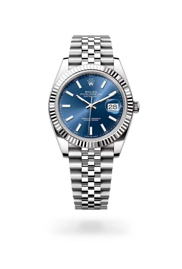 rolex datejust 41 in oystersteel and white gold, -m126334-0002 - CD Peacock