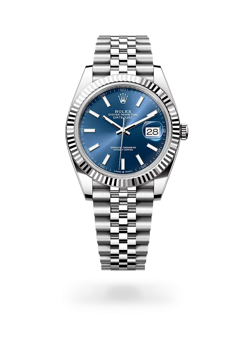 rolex datejust 41 in oystersteel and white gold, -m126334-0002 - CD Peacock