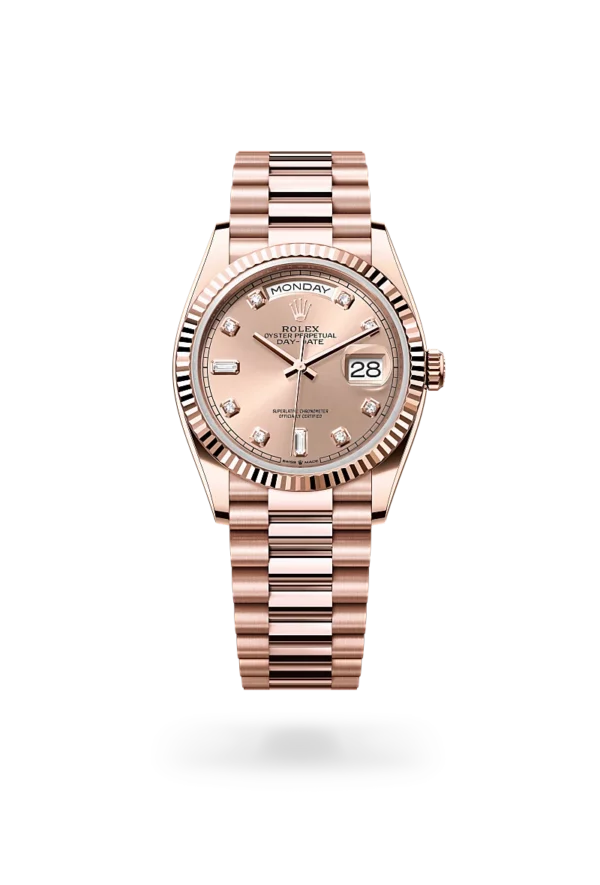 rolex day-date 36 in everose gold, -m128235-0009 - CD Peacock