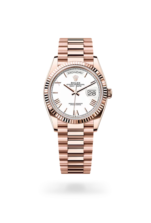 rolex day-date 36 in everose gold, -m128235-0070 - CD Peacock