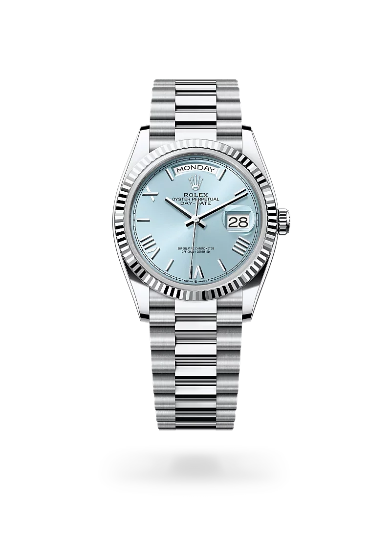 rolex day-date 36 in platinum, -m128236-0018 - CD Peacock