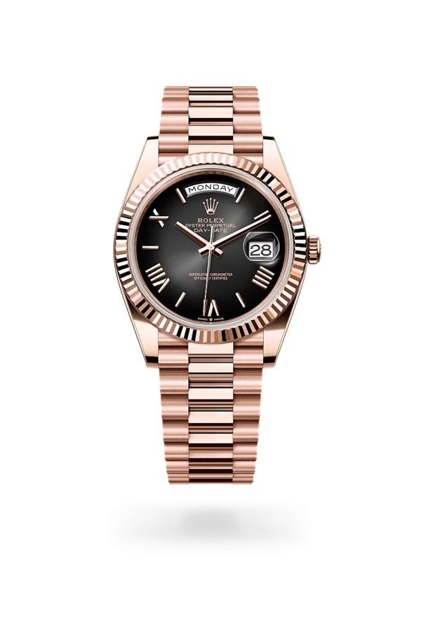 rolex day-date 40 in everose gold, -m228235-0055 - CD Peacock