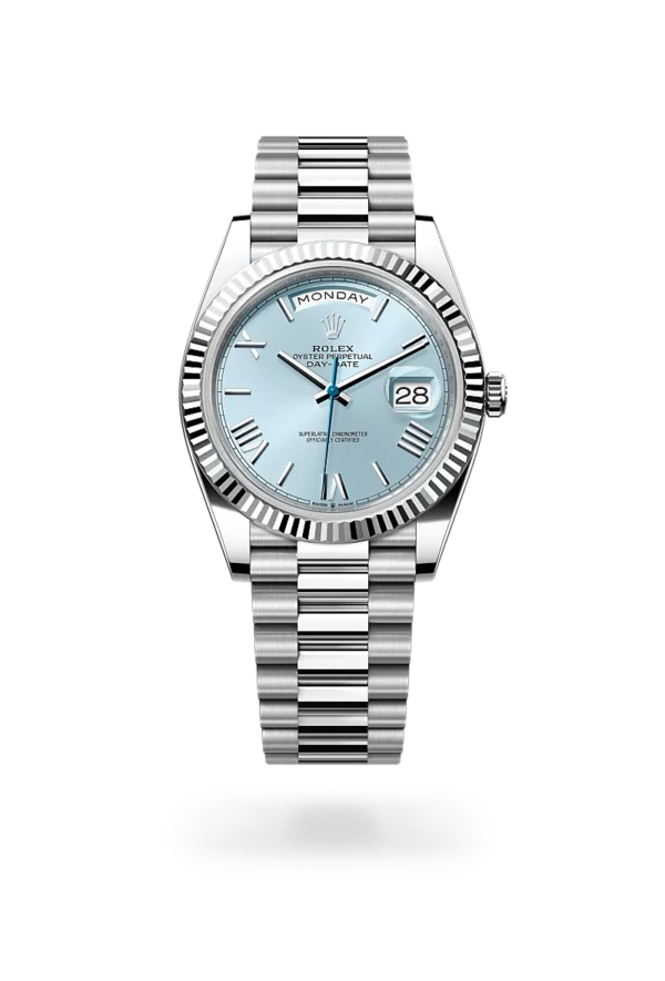 rolex day-date 40 in platinum, m228236-0012 - CD Peacock