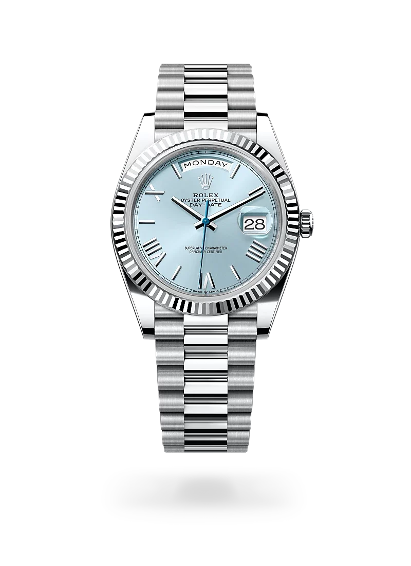 rolex day-date 40 in platinum, m228236-0012 - CD Peacock