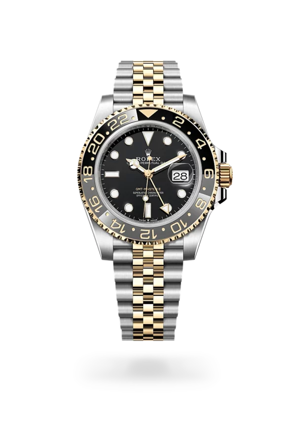 rolex gmt-master II in oystersteel and yellow gold, m126713grnr 0001 - CD Peacock