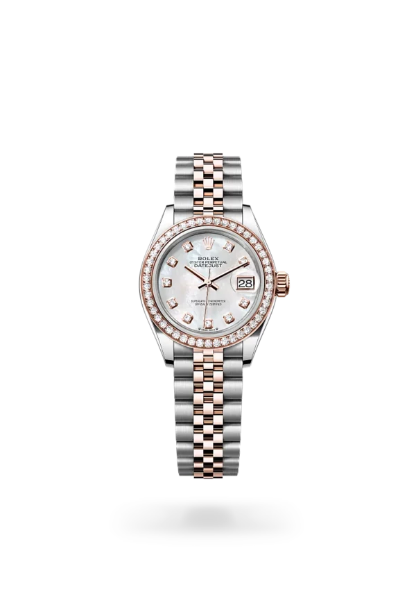 rolex lady-datejust in oystersteel everose gold, m279381rbr-0013 - CD Peacock