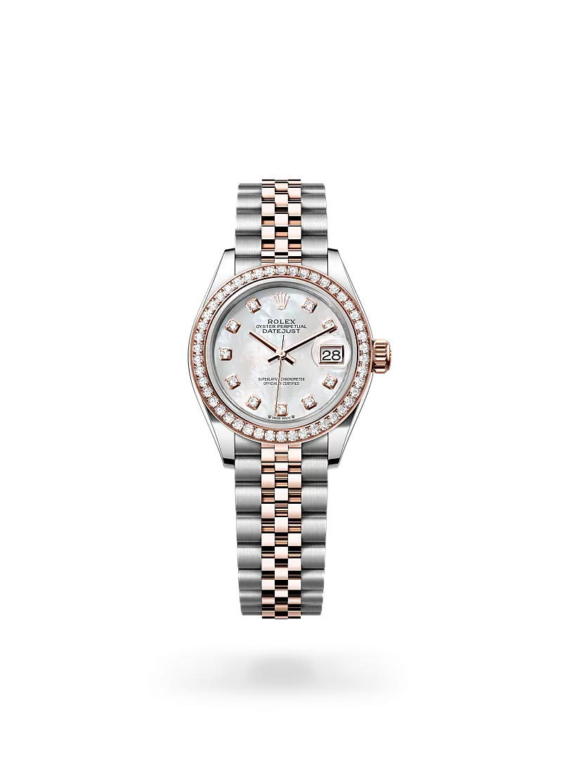 rolex lady-datejust in oystersteel everose gold, m279381rbr-0013 - CD Peacock