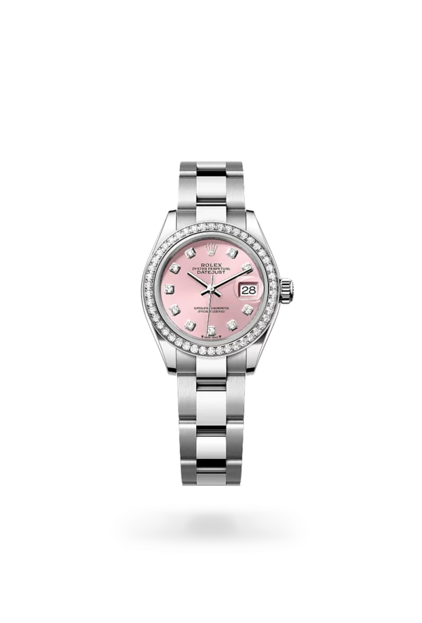 rolex lady-datejust in oystersteel, white gold and diamonds, m279384rbr-0004 - CD Peacock