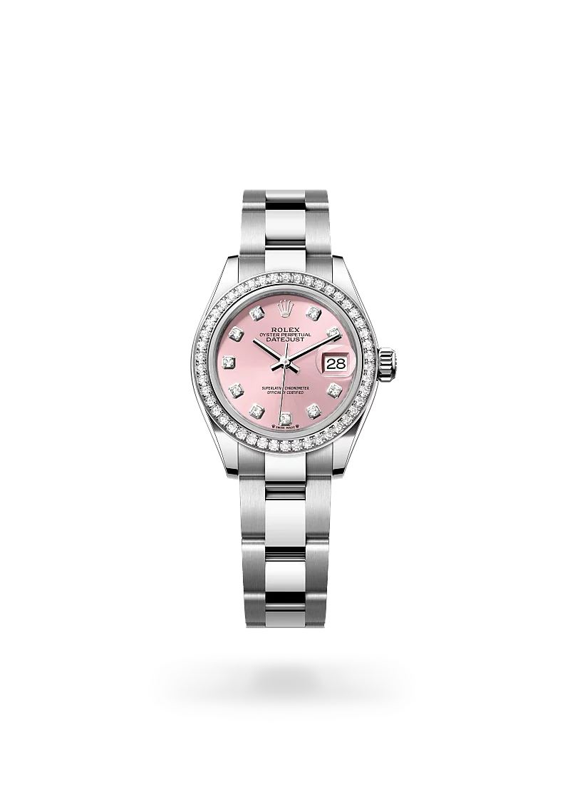 rolex lady-datejust in oystersteel, white gold and diamonds, m279384rbr-0004 - CD Peacock