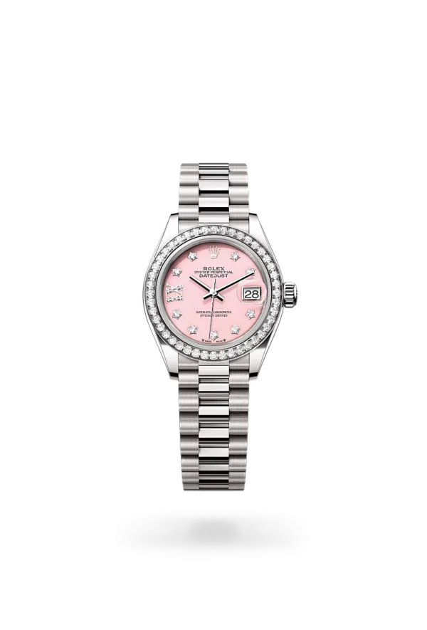 rolex lady-datejust in white gold and diamonds, m279139rbr-0002 - CD Peacock