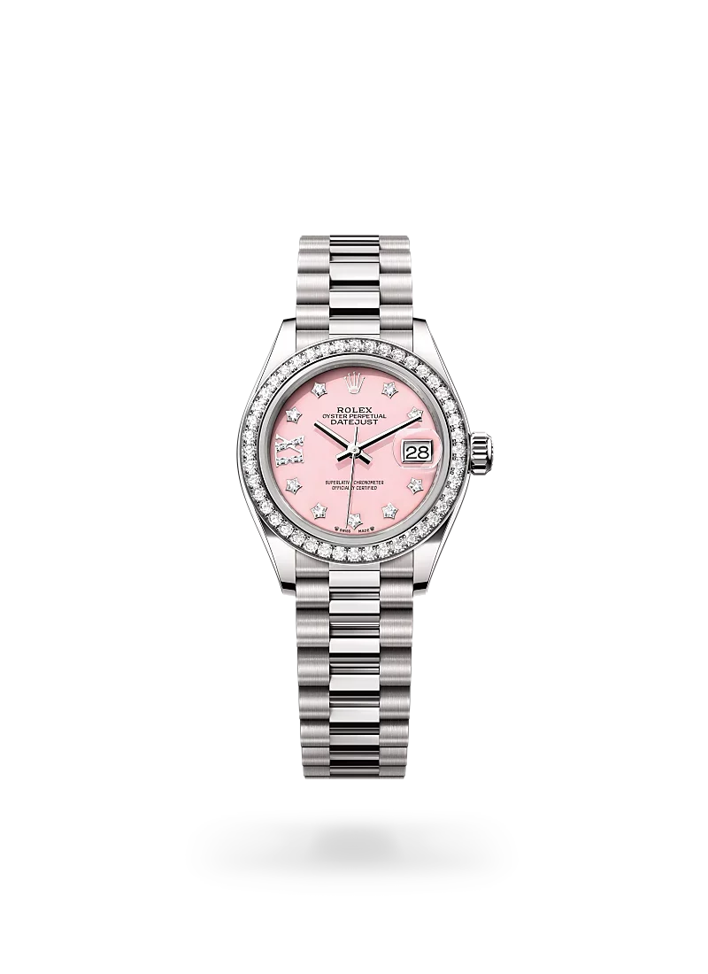 rolex lady-datejust in white gold and diamonds, m279139rbr-0002 - CD Peacock