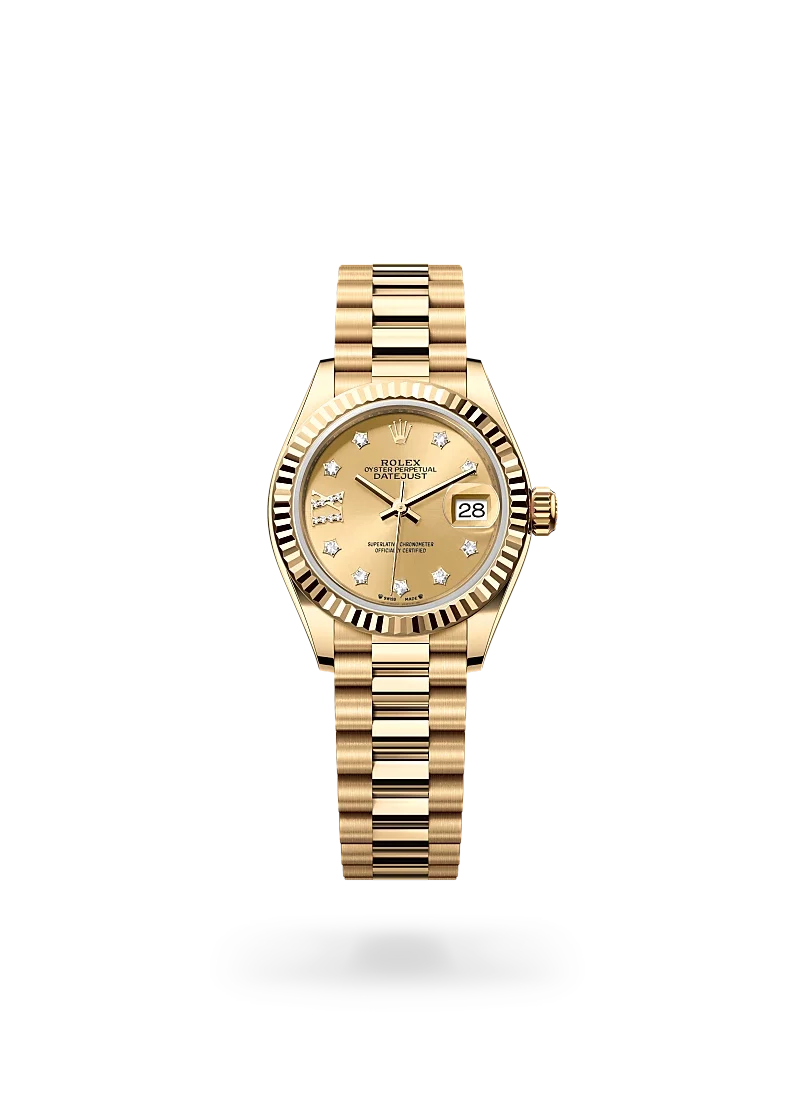 rolex lady-datejust in yellow gold, -m279178-0013 - CD Peacock