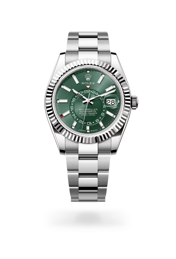 rolex sky dweller in oystersteel and white gold, m336934-0001 - CD Peacock