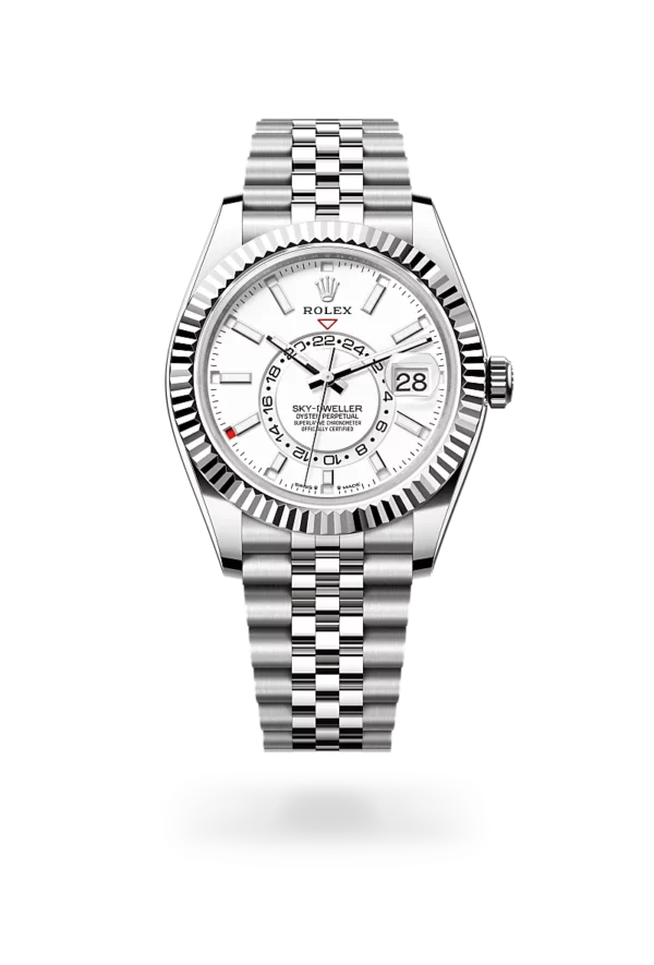 rolex sky dweller in oystersteel and white gold, -m336934-0004 - CD Peacock