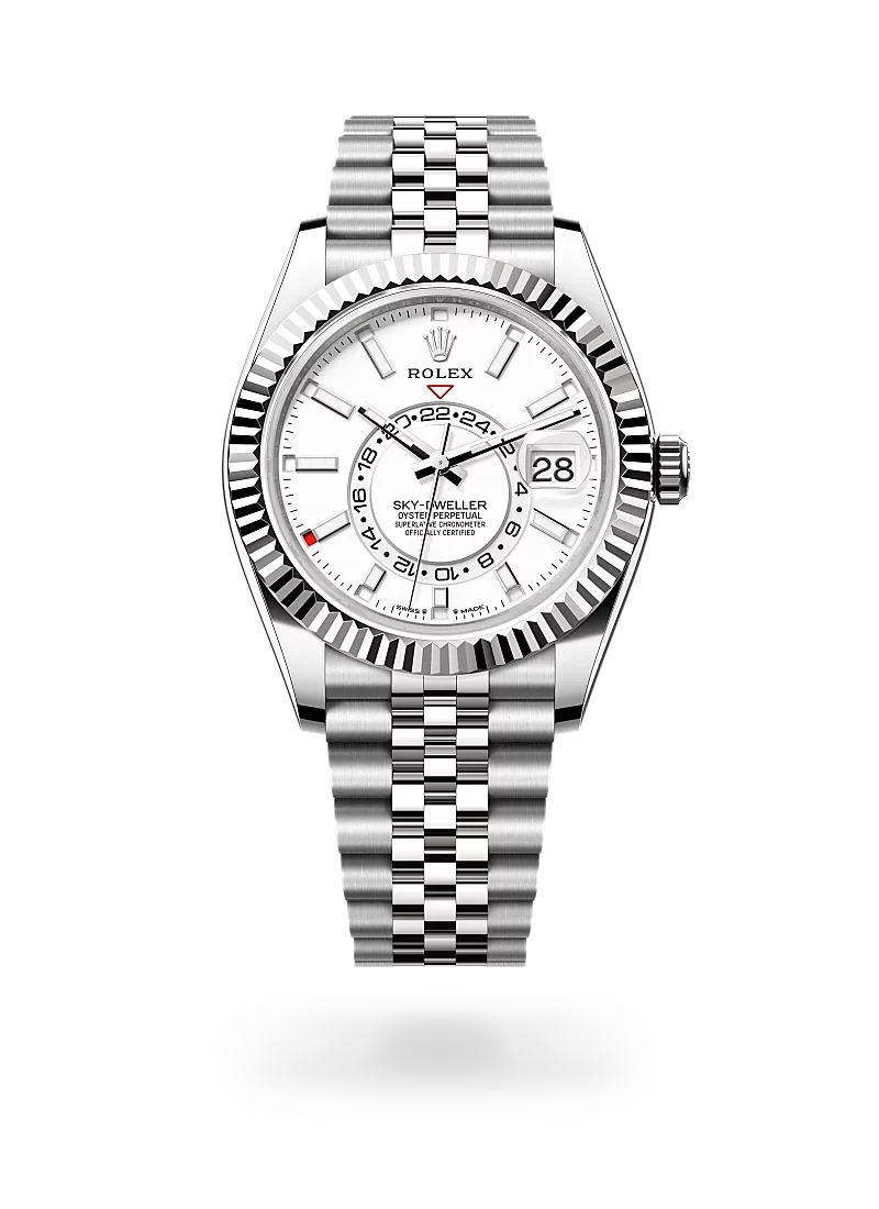 rolex sky dweller in oystersteel and white gold, -m336934-0004 - CD Peacock