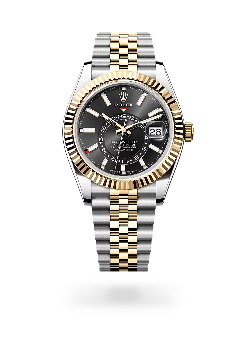 rolex sky dweller in oystersteel and yellow gold -m336933-0004 - CD Peacock