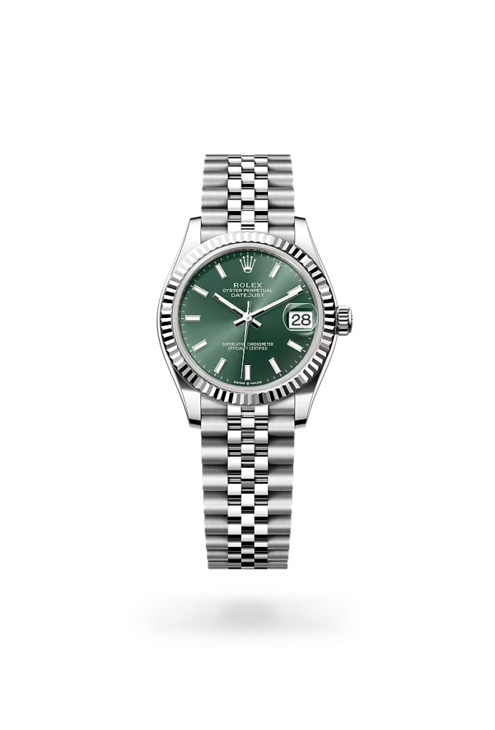 Rolex datejust 31 in oyster steel and white gold, m278274-0018 - CD Peacock