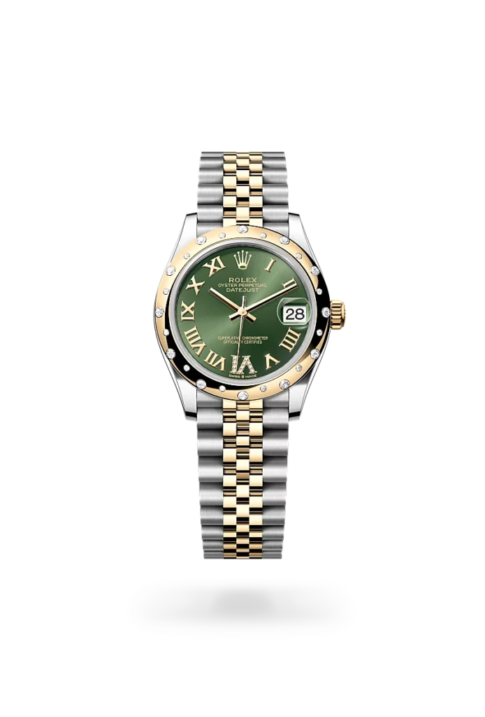 Rolex datejust 31 in oystersteel yellow gold and diamonds, -m278343rbr-0016 - CD Peacock