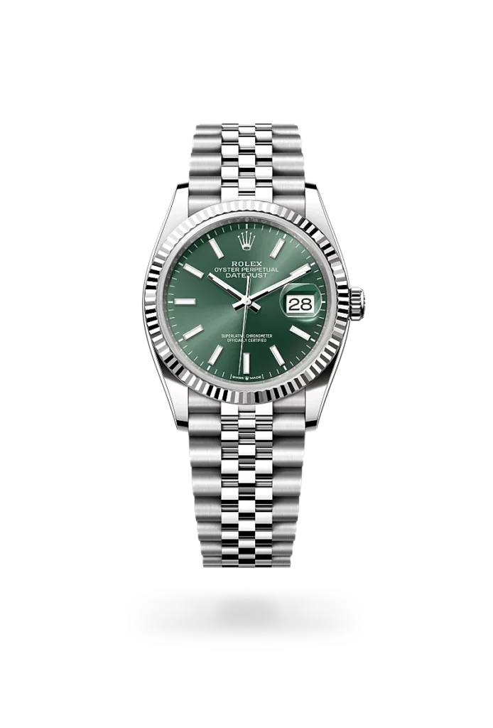 Rolex datejust 36 in oyster steel and white gold, -m126234-0051 - CD Peacock