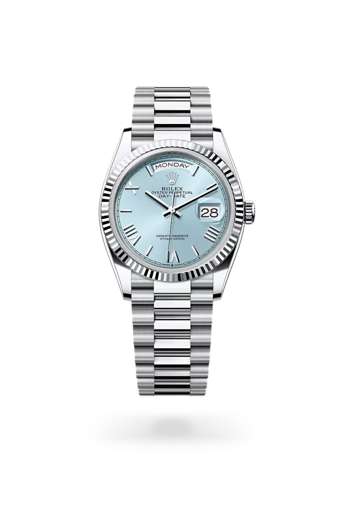 rolex day-date 36 in platinum, -m128236-0018 - CD Peacock