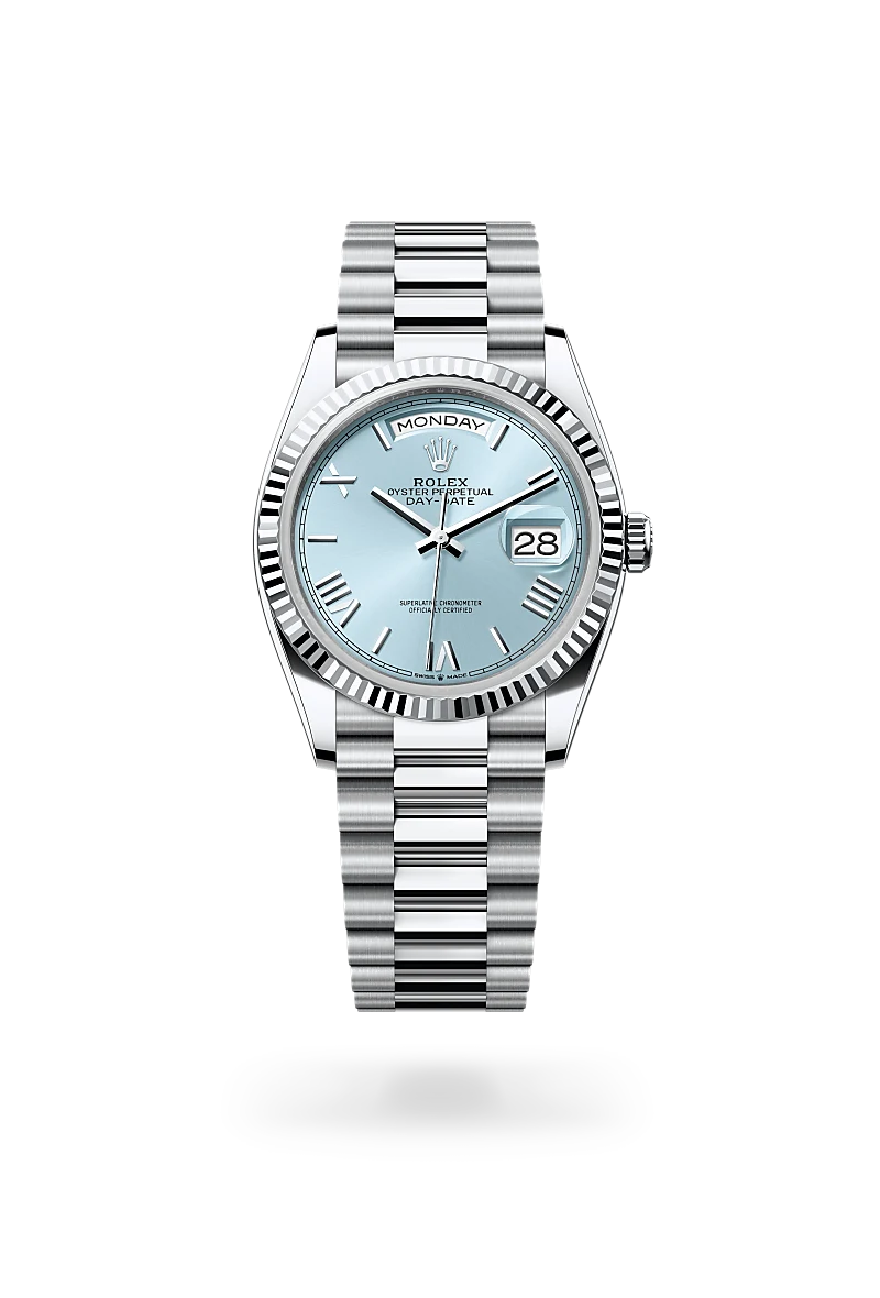 rolex day-date 36 in platinum, -m128236-0018 - CD Peacock