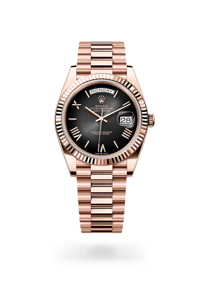 rolex day-date 40 in everose gold, -m228235-0055 - CD Peacock