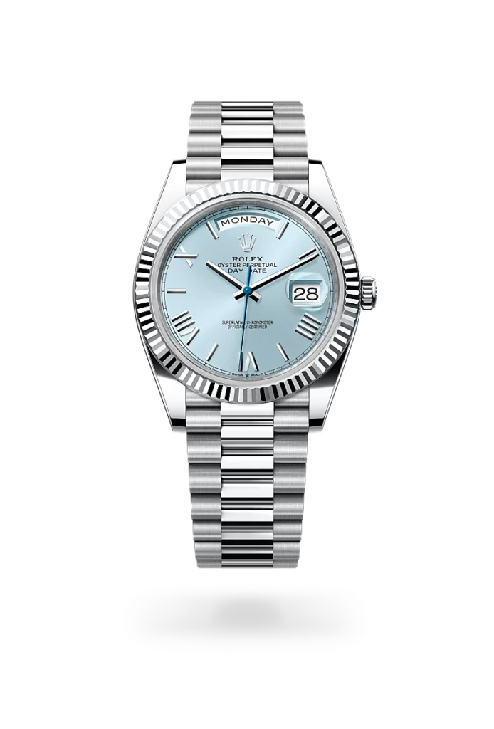rolex day-date 40 in platinum, m228236-0012 - CD Peacock