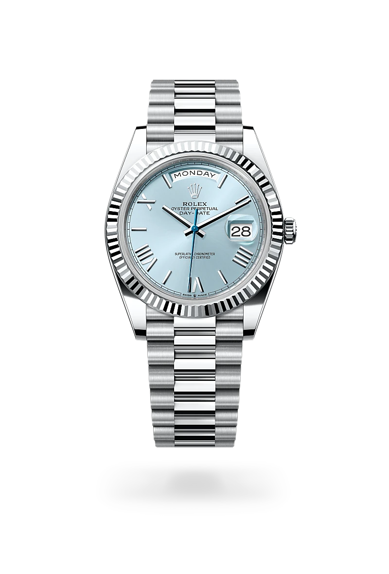 rolex day-date 40 in platinum, m228236-0012 - CD Peacock
