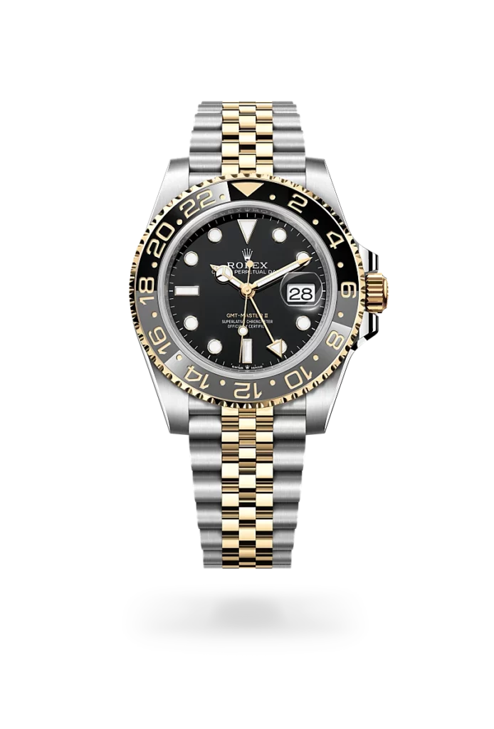 rolex gmt-master II in oystersteel and yellow gold, m126713grnr 0001 - CD Peacock