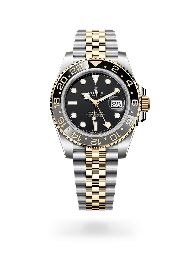 rolex gmt-master II in oystersteel and yellow gold, m126713grnr 0001 - CD Peacock