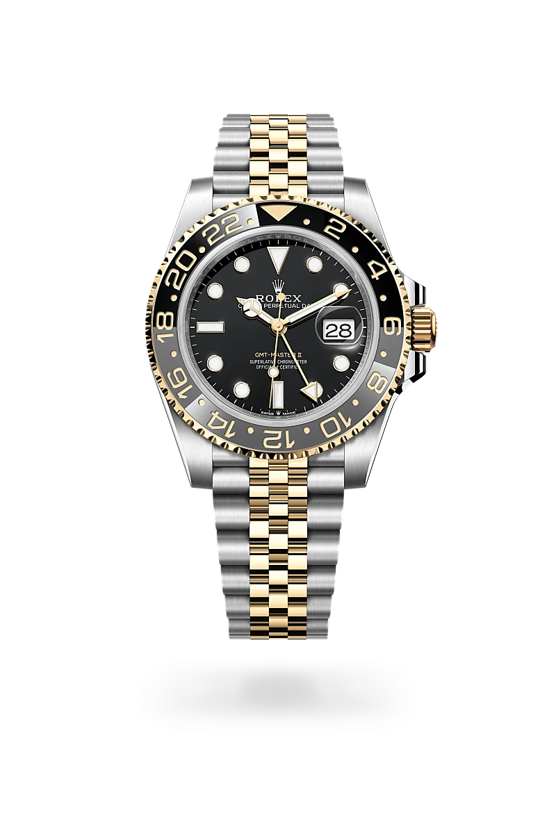 rolex gmt-master II in oystersteel and yellow gold, m126713grnr 0001 - CD Peacock