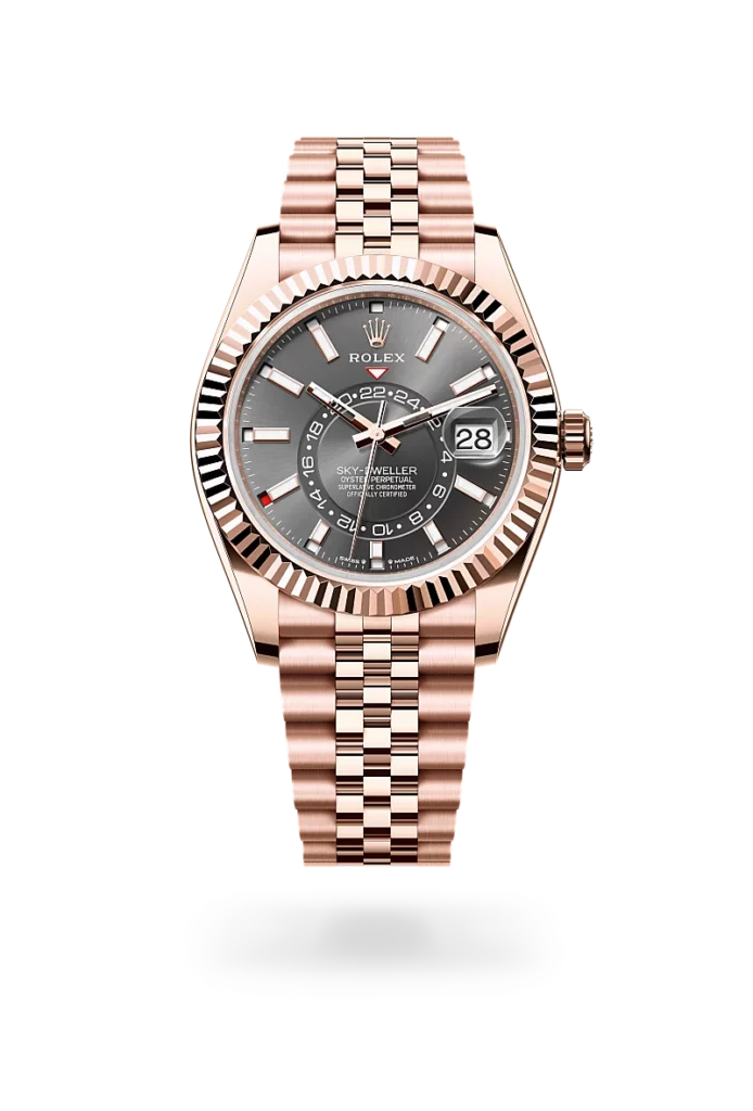 rolex sky dweller in everose gold, m336935-0008 - CD Peacock