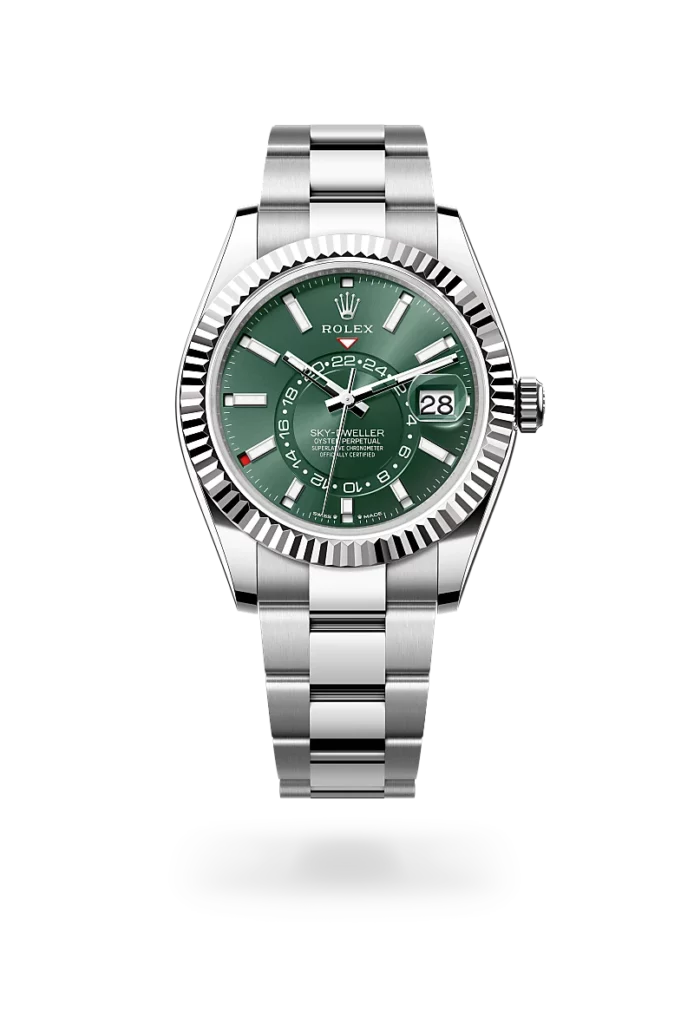 rolex sky dweller in oystersteel and white gold, m336934-0001 - CD Peacock