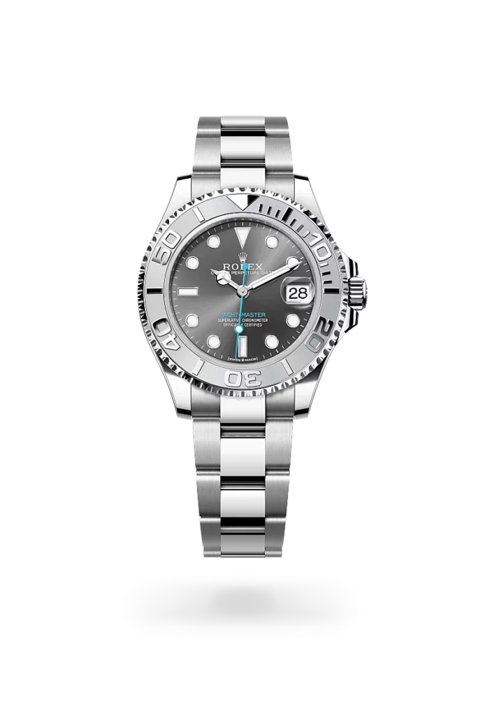 rolex yacht master 37 in oystersteel and platinum, m268622-0002 - CD Peacock